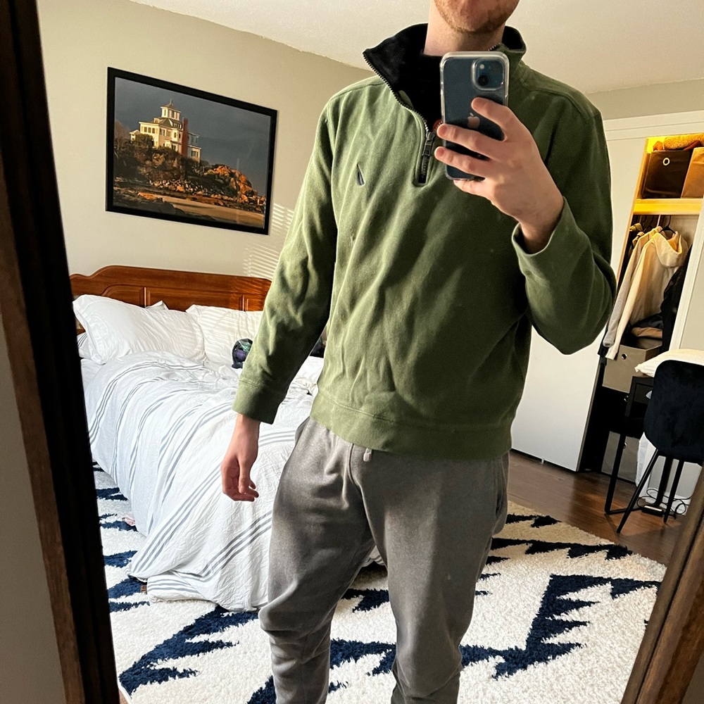 Green Náutica Quarterzip Sweatshirt